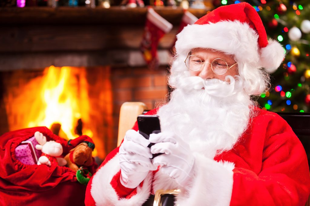 santa texting